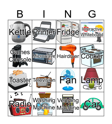 Machines Bingo Card