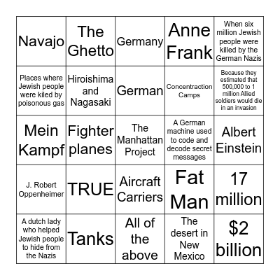 Bingo Card
