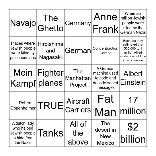 Bingo Card
