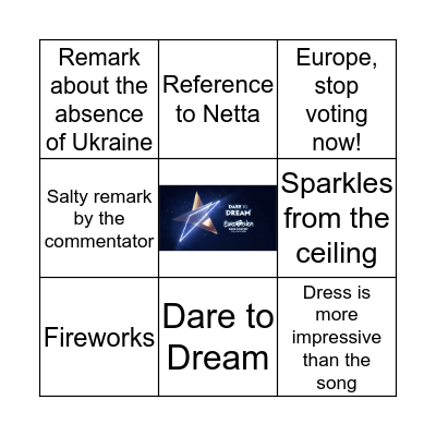 Eurovision Bingo; 2nd semi-final Bingo Card