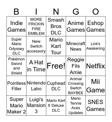 E3 Bingo Card! Bingo Card