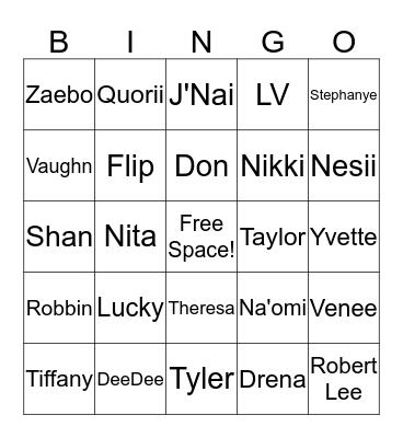 Vacation 2019 Bingo Card