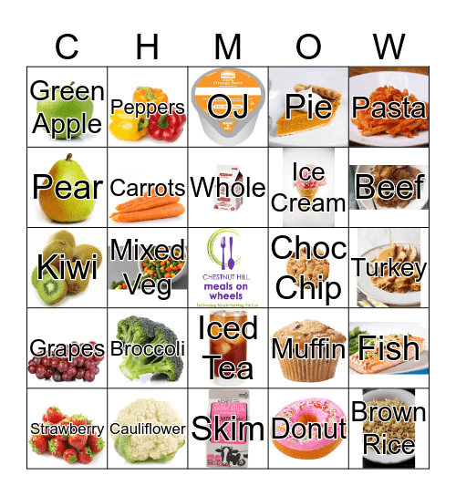 Chestnut Hill Meals on Wheels Bingo Card