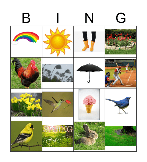 la primavera Bingo Card