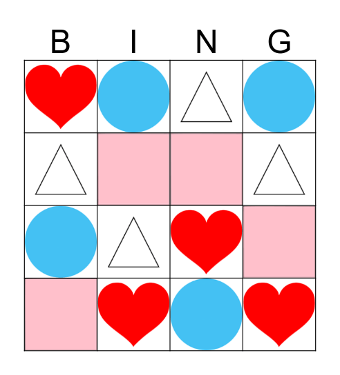 Shapes Bingo Card