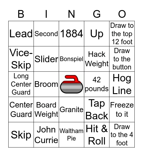 Curling BINGO Card