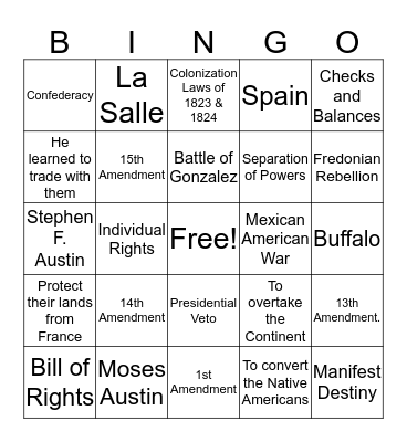 7th EOY Review Bingo Card