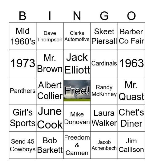 REUNION BINGO Card