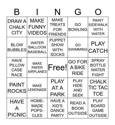 SUMMER BINGO BASH!! Bingo Card