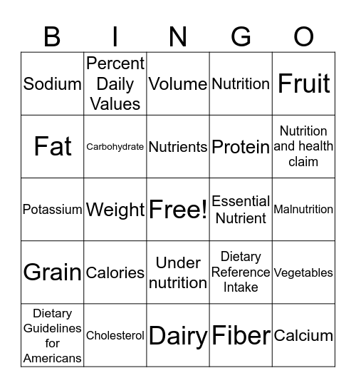 Bingo Card