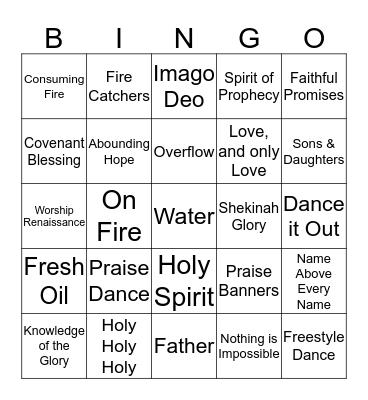 Revelation of God Collection BINGO Card