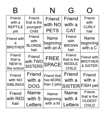 Bingo #3 Bingo Card