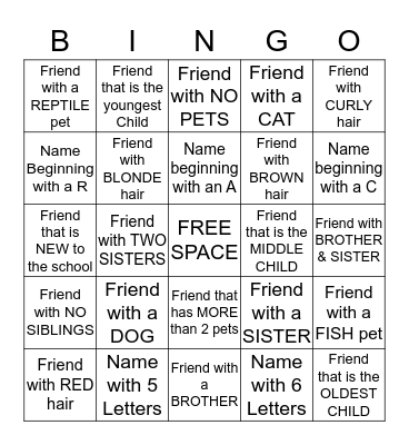Bingo #4 Bingo Card