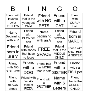 Bingo #10 Bingo Card
