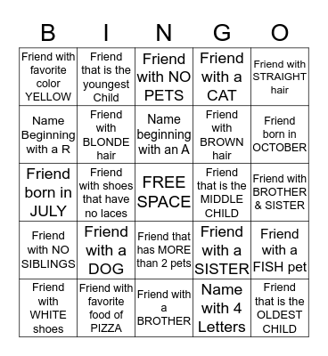Bingo #13 Bingo Card