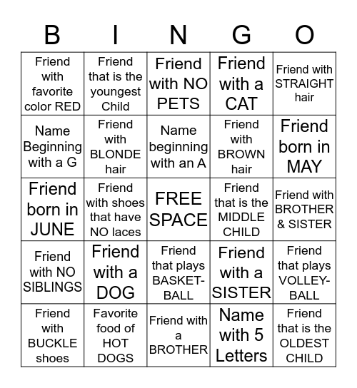Bingo #22 Bingo Card