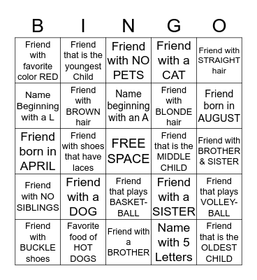Bingo #24 Bingo Card