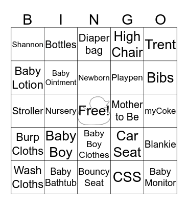 Celebrate 3 babies Bingo Card