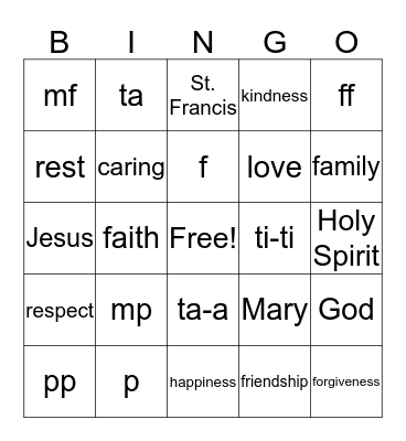 2-3 Bingo Card