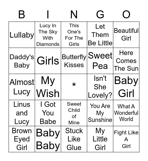 Oh Baby Baby! Bingo Card