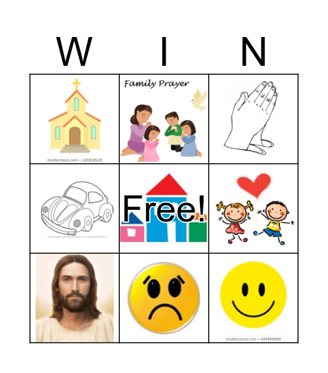 Prayer Bingo Card