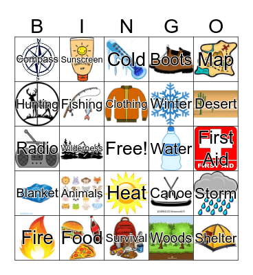 SURVIVAL SKILLS Bingo Card