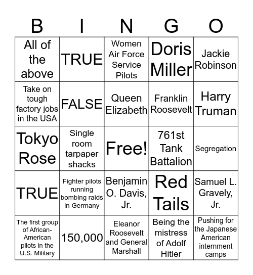 You can win #10 Bingo Card