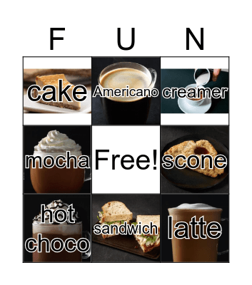 Starbucks Bingo! Bingo Card