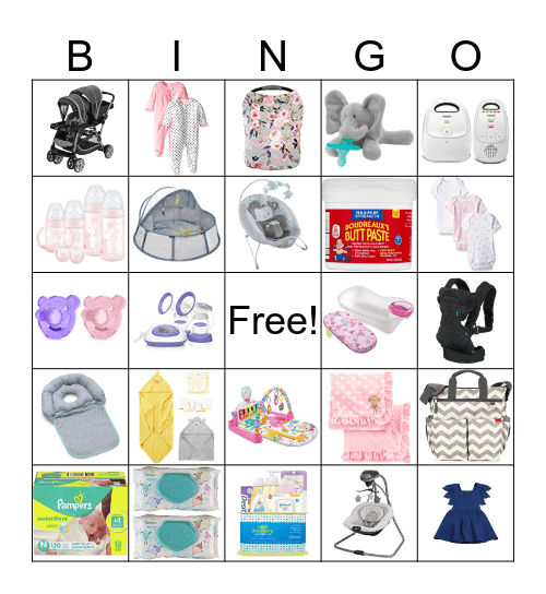 Baby Shower Gift Bingo Card