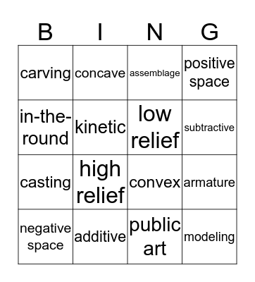 3D BING! Bingo Card