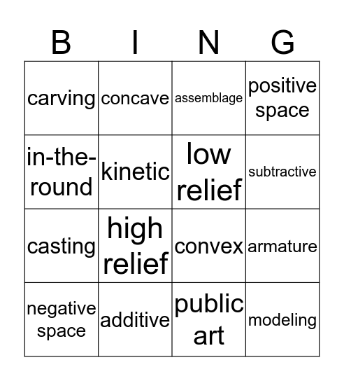 3D BING! Bingo Card
