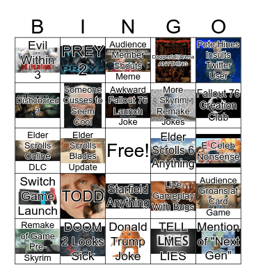 Bethesda Conference Bingo Card