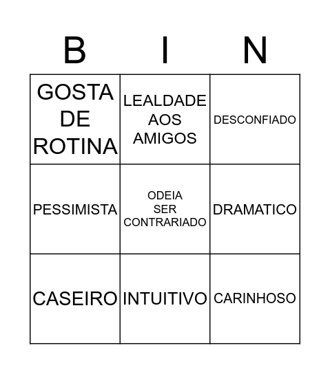 SigBingo Card