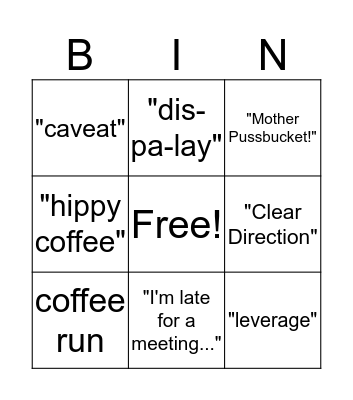 GF3 Bingo Card