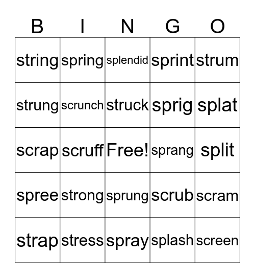 Blend Bingo Card