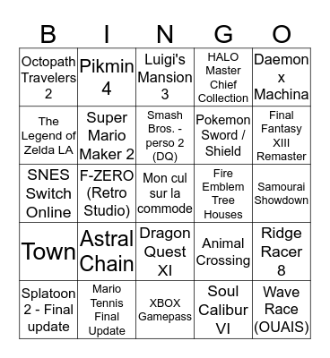 Citan Bingo Card