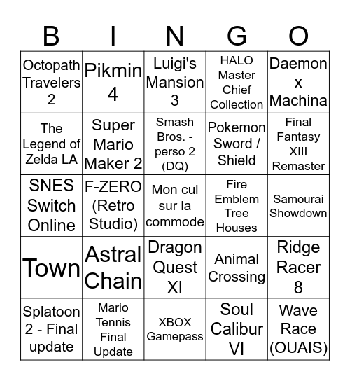 Citan Bingo Card