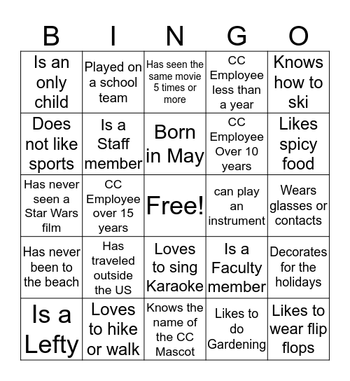 Beach Blanket "Get To Know You" Bingo Card