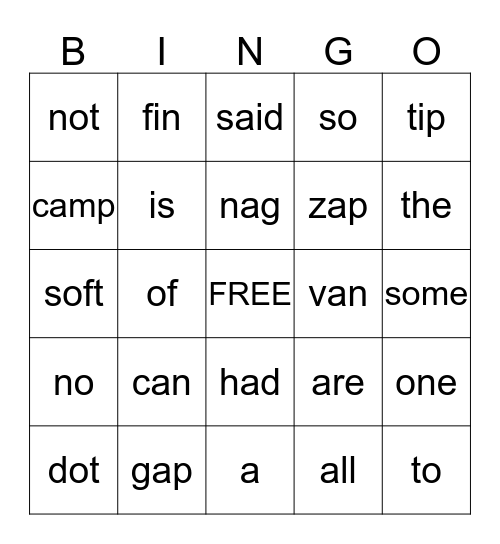 GET READY FOR FIRST GRADE Bingo Card