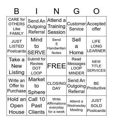 REAL ESTATE Bingo Card