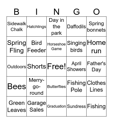 Springtime Bingo with Compeer Bingo Card