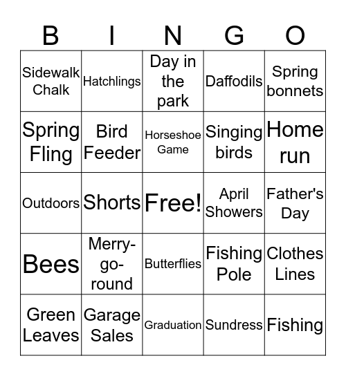 Springtime Bingo with Compeer Bingo Card
