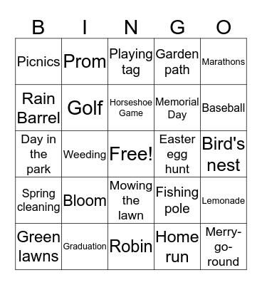 Compeer Springtime BINGO Card