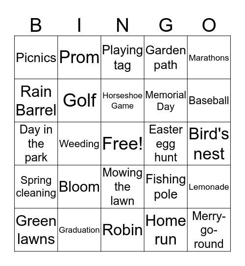 Compeer Springtime BINGO Card