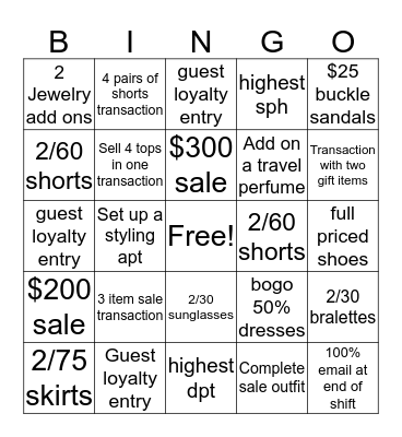 Altar'd State ST JOHNS Bingo Card