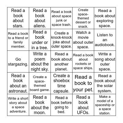 Universe of Stories Bingo Card