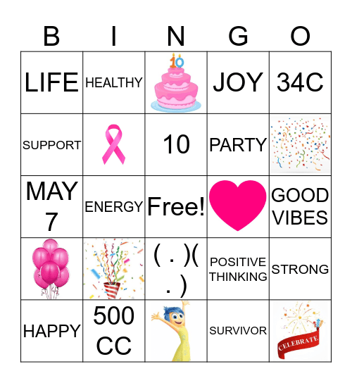 B O O B Bingo Card
