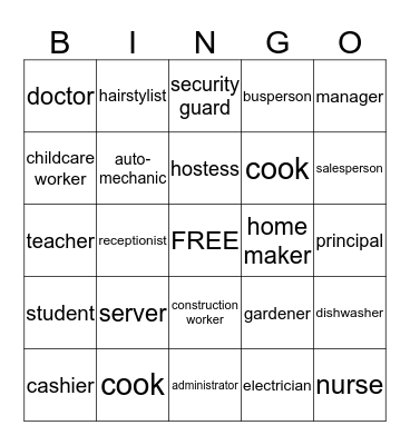 Unit 8 Work Bingo Card