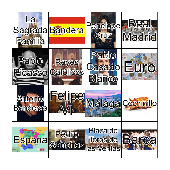 Loteria Española Bingo Card