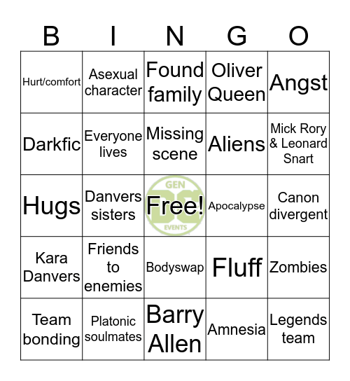 DCTVGen Bingocards Bingo Card